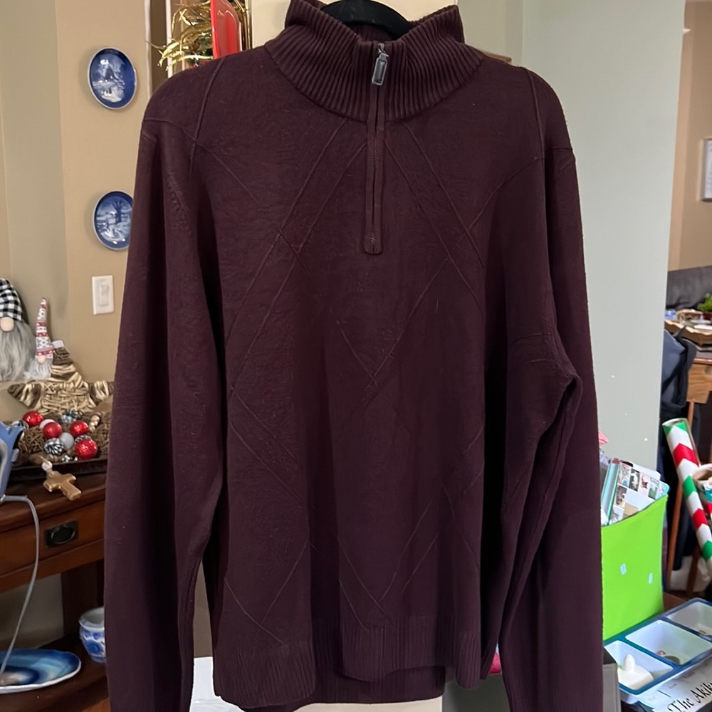 Mens Tricot St Raphael quarter zip sweater